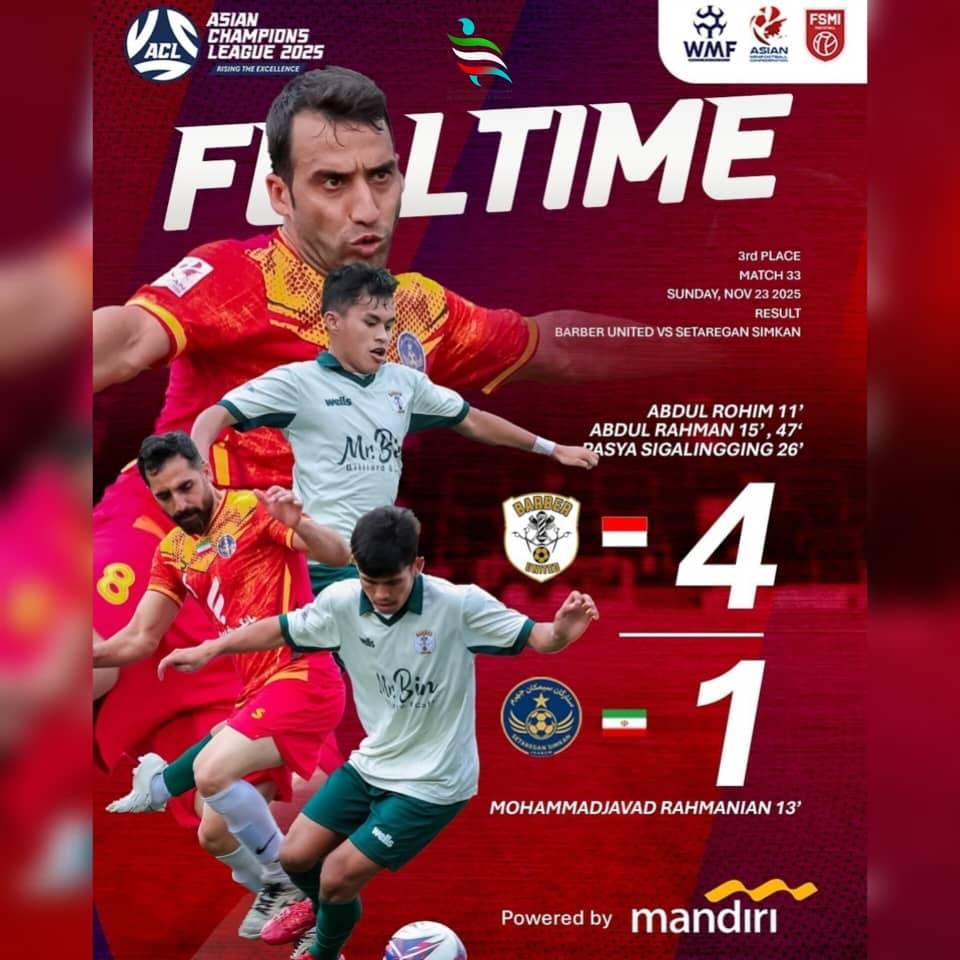 دست سیمَکان جهرم از مدال کوتاه ماند شکست نماینده ایران مقابل میزبان در دیدار رده‌بندی